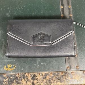 Simply Vera Wang Large Gray Leather Bifold Wallet Clutch Pouch